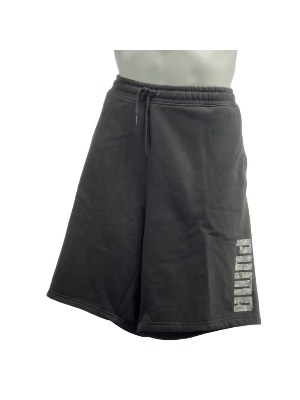 Puma Mens Black Logo Fleece Shorts XXL Drawstring Waist Comfortable Athletic Wea